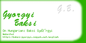 gyorgyi baksi business card